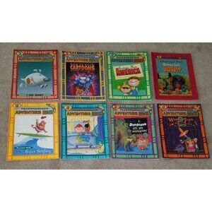 8 NEW Fraboomerang Activity Workbooks Cartoons Bathtub Surfing Dinosaur Summer